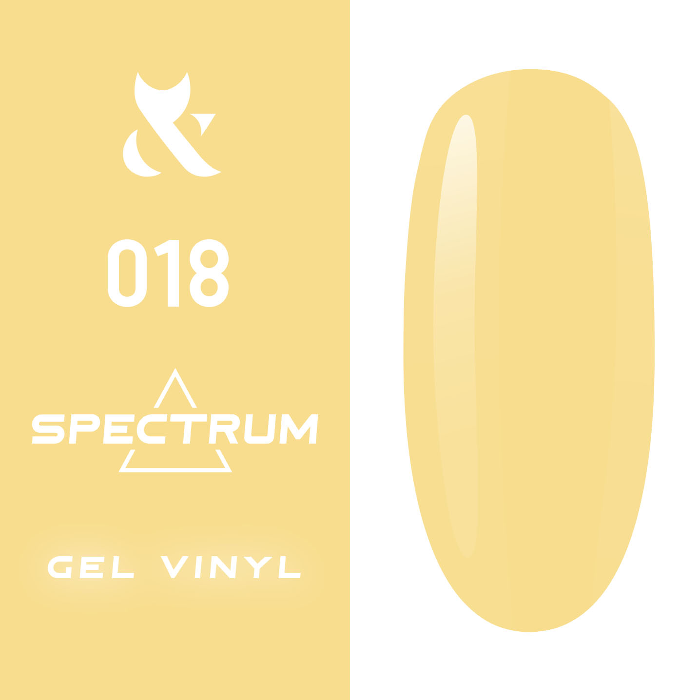 Гель-лак FOX Spectrum Gel Vinyl 7 мл № 018 (Колір: ніжний жовтий)